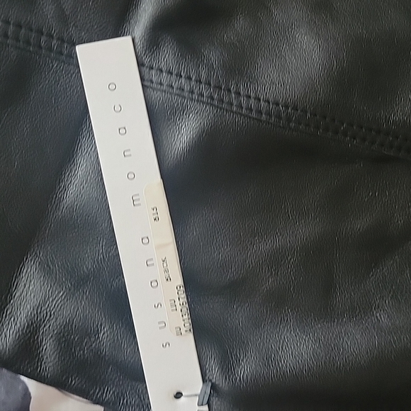 Susana Monaco black leather mini skirt size 4 - Picture 3 of 5